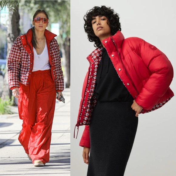 Canada Goose Jackets & Blazers - Canada Goose x Reformation Lorita Reversible Down Puffer Jacket Red NEW with tag